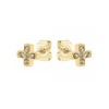 All We Are Chakana Inca Cross Crystal Stud Earrings For