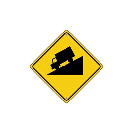 Hill Symbol Road Street Warning Steep Slope Metal Aluminum Novelty Traffic Sign