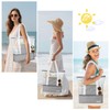YICHFO Beach Bag for Women, Mesh Tote Bags with Cooler