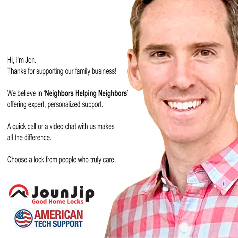 JOUNJIP Mechanical Deadbolt Lock - Keyless Entry Door Lock -