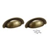 Sourcingmap Cup Drawer Pulls, Kitchen Cabinet Dresser Pull Handles Bronze