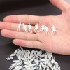 100 Pieces Model Figures White Unpainted Various Standing Figures Passers-by