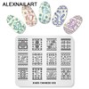 4 Pieces Nail Stamping Plate Imperial Crown Chinese Mahjong Plant