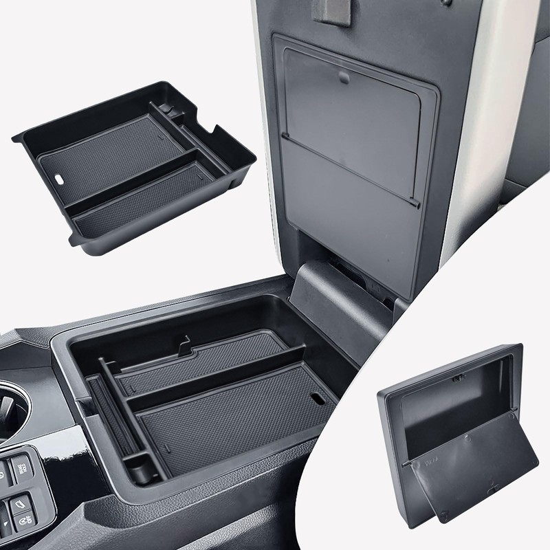 EDBETOS 2PCS Center Console Organizer & Armrest Hidden Storage Box