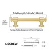 POVEFONK 10 Pack 3-3/4 inch(96mm) Brushed Brass Kitchen Cabinet Pulls