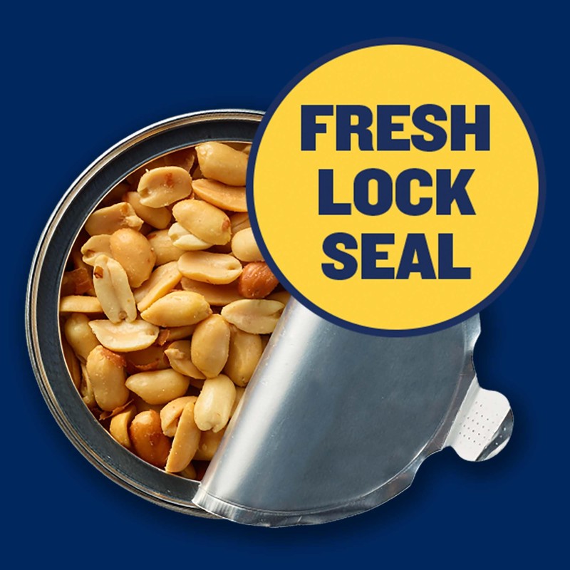 PLANTERS Salted Peanuts, 9.5 oz Canister (Pack of 6)