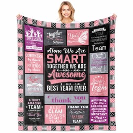 Whasnrt Employee Gifts Blanket for Women, Team Gift Ideas for Employees Blanket 60"X50", Farewell Gifts for Coworkers Appreciation Gifts for Employees from Boss, Thank You Gifts