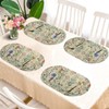 YUVAMAGIMO Floral 4 PCS Place Mats for Dining Table Faux