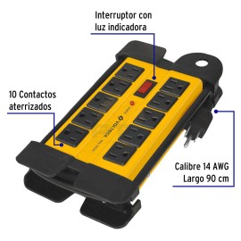 Volteck MUL-1012X Multicontact 14 AWG industrial surge suppressor 10 inputs