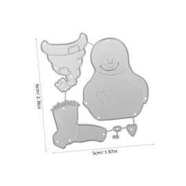 Hohopeti 1 Set DIY Snowman Metal Cutting Dies Premium Carbon Steel Craft Tool for Paper Embossing Etching Card Making for Holiday Decorations and Scrapbooking