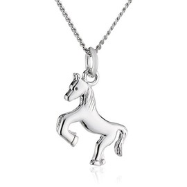 Zeeme For Kids Children's Horse Pendant with Chain 925 Sterling Silver 36 - 38 cm 500243733-38Z
