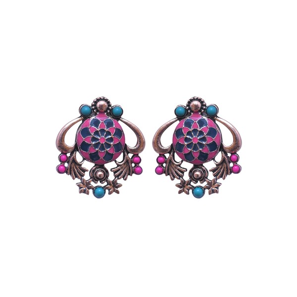 Indian Fashion Gold Oxidized Boho Enamel Ethnic Tribal Gypsy Traditional