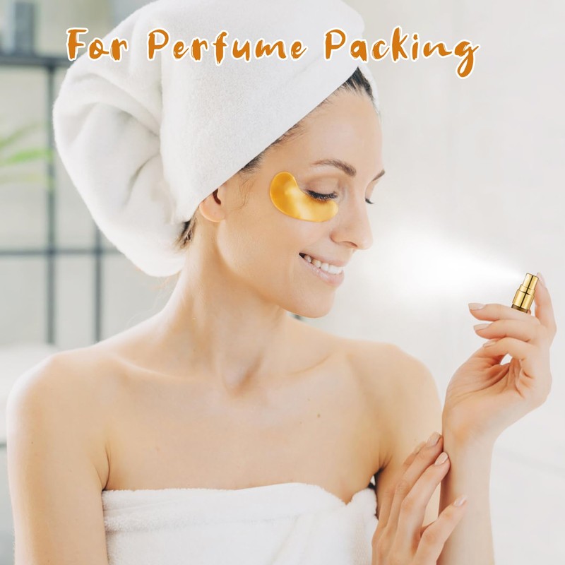30 Pcs Golden Vials Mini Spray Bottle Amber Glass Fine