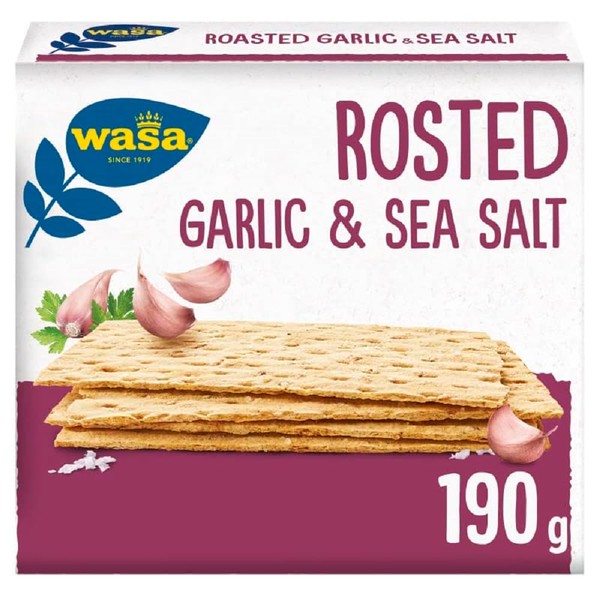 Wasa Tasty Snacks Crisps Roasted Garlic