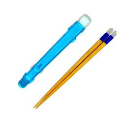 Ishida Lunch Fit Chopsticks Case Set, 7.1 inches (18 cm), Made in Japan, Blue