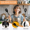 Large Silicone Cooking Spoon Set, 2 Pack Solid Slotted Spoon