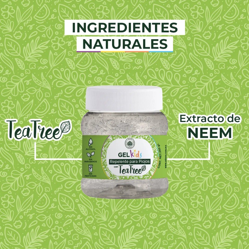 Kit Gel Repelente De Piojos 250gr+shampoo Con Tea Tree 120ml