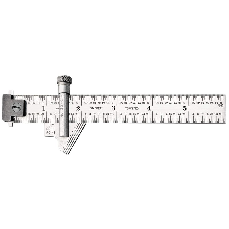 Starrett Drill Point Gauge, High-Precision Measuring Tool, Adjustable Bevel, Stainless