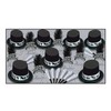 The Silver Top Hat Asst for 50 Party Accessory (1