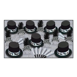 The Silver Top Hat Asst for 50 Party Accessory (1 count)