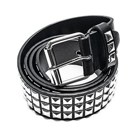 Generic Punk Studded Belt for Women Rock Threads Goth Stud Pyramid Gothic Clothing (Black), Steudded Belt, 110 CM length