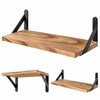 Wooden Floating Wall Shelf for Home Organization – Space-Saving Wall-Mounted