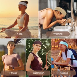 Headbands for Women – 16Pcs Non-Slip Cotton Cloth Headbands for Women's Hair Accessories, Fashion Sports Hair Bands & Ties, Soft Fabric for Yoga, Running, Workout