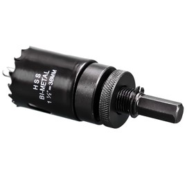 38mm HSS Hole Saw, M42 Bi-Metal Wood Hole Dill Bit 1.5" Diameter, Round drill Cutter for Pipe Vent, Plasterboard, Plastic and Copper
