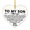 Son Gift from Mom Christmas Ornament, Christmas Ornament for Son