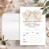 BSNZZIO Bow Bridal Shower Invitation, Engagement Shower Invitation Cards, White