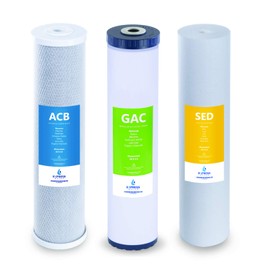 Express Water – Whole House Water Filter Set – 3 Stage Water Filtration Replacement Kit – Sediment, Charcoal, Carbon High Capacity Cartridge Filters – 5 Micron Water Filter – 4.5” x 20” inch