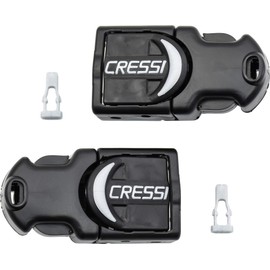 Cressi Buckles for fins, Black, Rondine/Reaction/Frog Plus