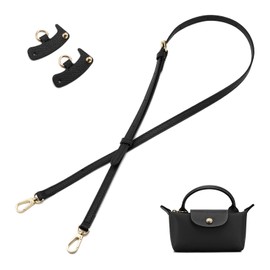 ZOOEASS Leather Purse Strap Replacement Bag Straps Handbags Women Leather Crossbody Shoulder Strap Adjustable（G-Black）