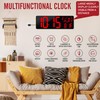 TXL 17.2'' Bluetooth Large LED Digital Wall Clock, Large Display