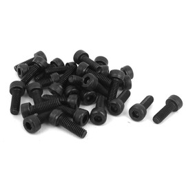 TOP-VIGOR 30Pcs Hexagon Socket Head Cap Screws, M4 x 12mm 12.9 Alloy Steel Replacement Machine Fastener Screws, Fully Thread for Bicycle Motorcycle Repair, Professionals Landlords Repairmen, Black