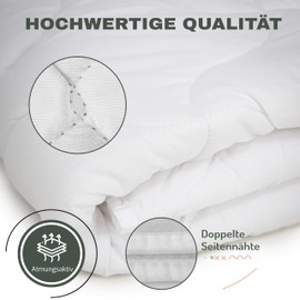 livessa Duvet 200 x 200 cm with Set of 2 Pillows 40 x 80 cm – Ideal for All Seasons with 300 g/m² Filling, 4 Seasons Duvets 200 x 200 cm, Oeko-Tex Certified, Soft and Breathable