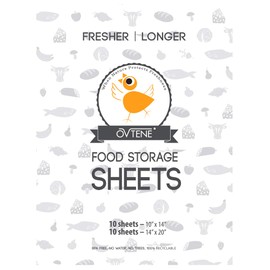 OVTENE Hojas de almacenamiento de alimentos para queso, carne y productos – Mantiene la comida fresca durante más tiempo (20 hojas)