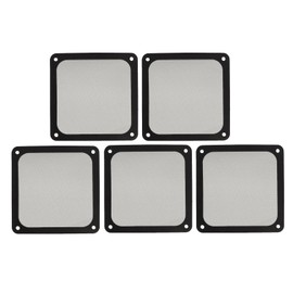 PC Fan Dust Mesh Filter, Soft Magnetic Nylon Frame Computer Case Fan Dust Filter Fine Aperture 120mm for PC Case Power Supply (Black)