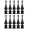 1/2" Black Plastic Four-Sided Spire Wing Tip Finial Fence Topper