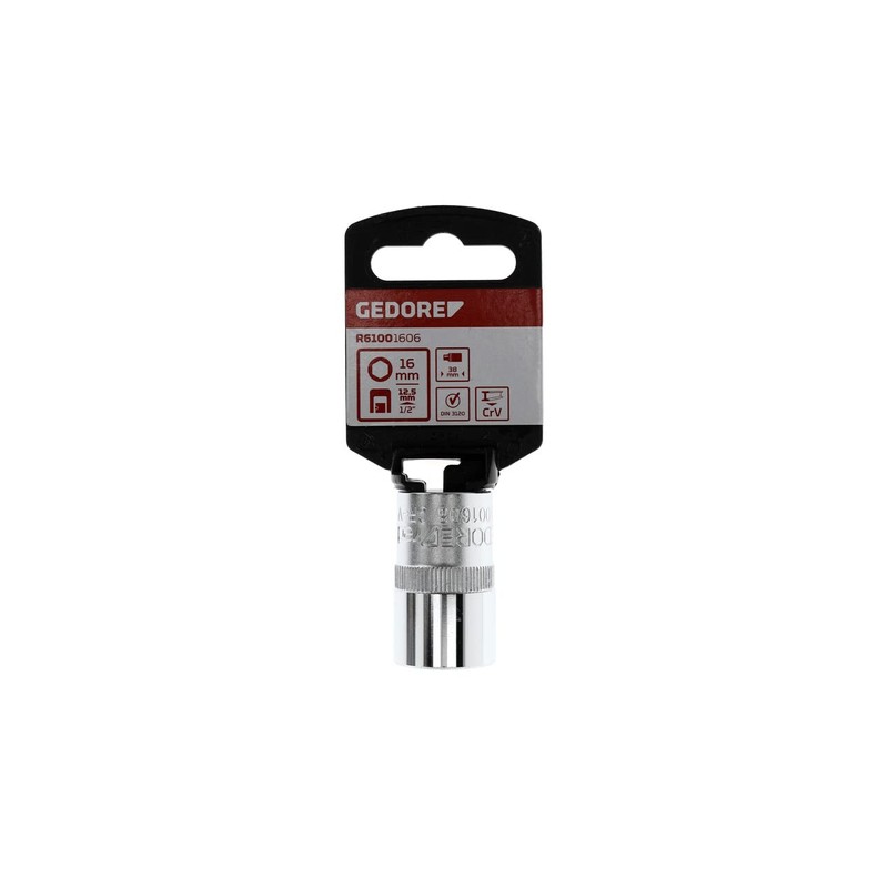 GEDORE red Socket, 1/2" 12.5 mm drive, hexagonal, 16 mm