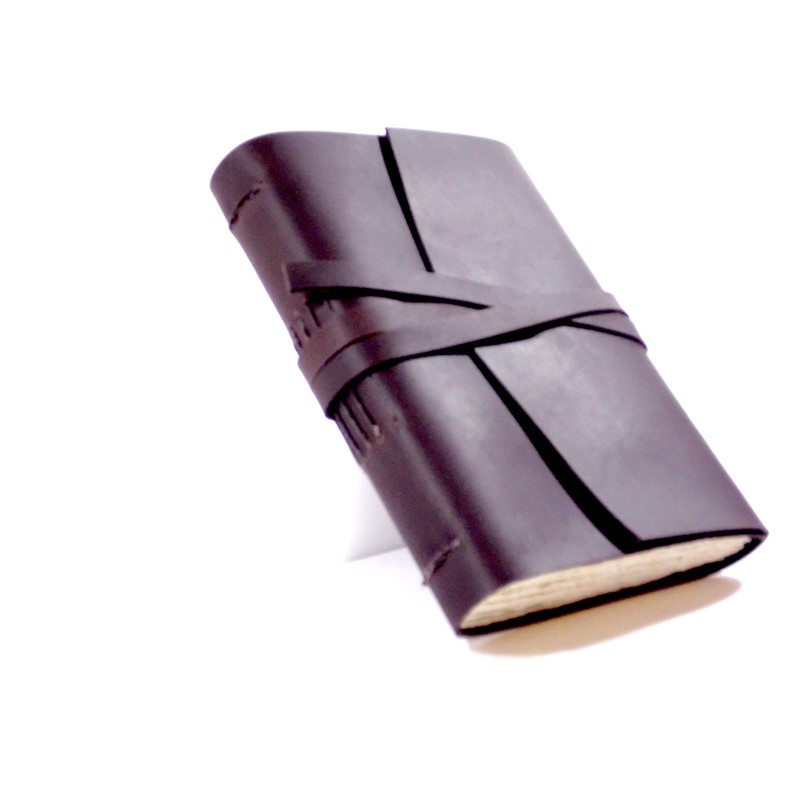 Leather Whitetail Hunting Journal, Rustic Handmade, Dark Brown