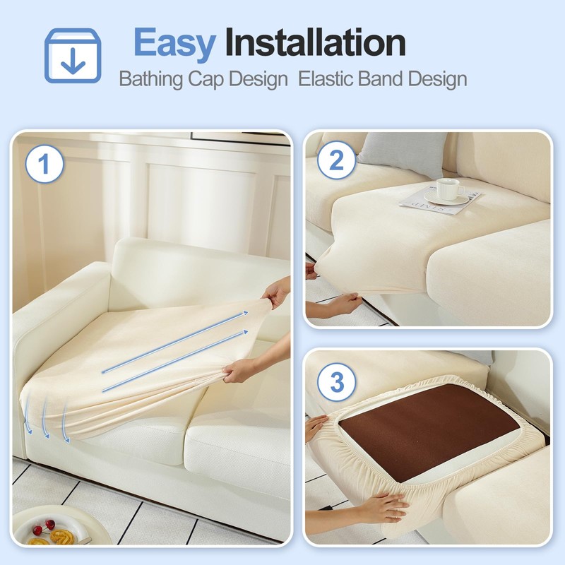 WEYOND Large Backrest Cushion Covers Super Stretch Backrest Covers for