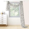 auons Gray Window Scarf Valances Extra Long Bed Canopy Curtains