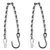 Bojueshaw 2pcs Black Hanging Chains,Chicken Bird Feeders Hanging Chain,Metal Hang Chain with Hooks for Flowerpot,Bird Feeders,Wind Chimes,Lanterns