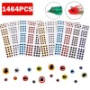 1464pc Fishing Lure Eyes 3mm-4mm-5mm-6m