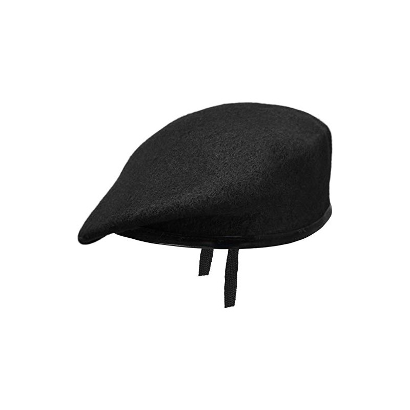 German Army Commando Beret Wool Felt with Leather Strap, German