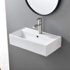 SHACO Contemporary 21" X 12" Porcelain Ceramic Wall Mounted Bathroom