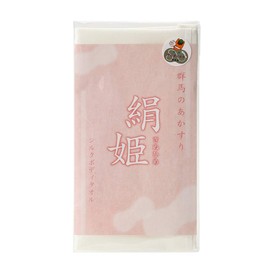 Happy Silk Princess Kinuhime Silk Body Towel, Akaguri, Regular Size (Set of 1)