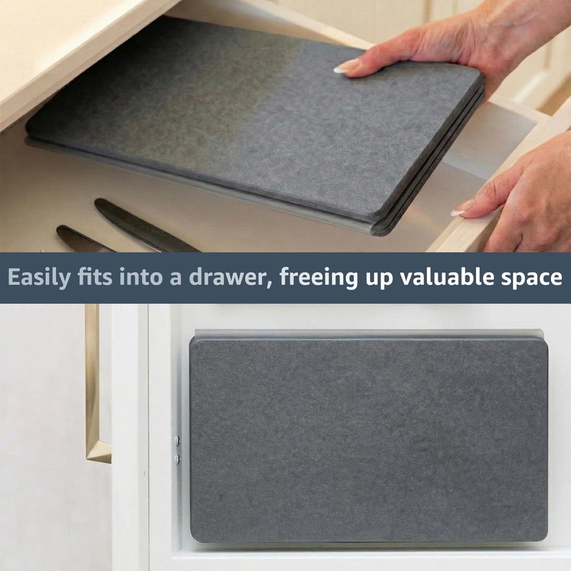 Sisher Large Stone Dish Drying Mat For Kitchen Counter,Quick Dry