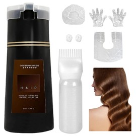 Hair Dye Shampoo, Instant Herbal Coloring Shampoo, Natural Plant Hair Dye Shampoo, Hair Color Shampoo For Gray Hair, Long Lasting Hair Color Shampoo For Women & Men (Dark Brown)